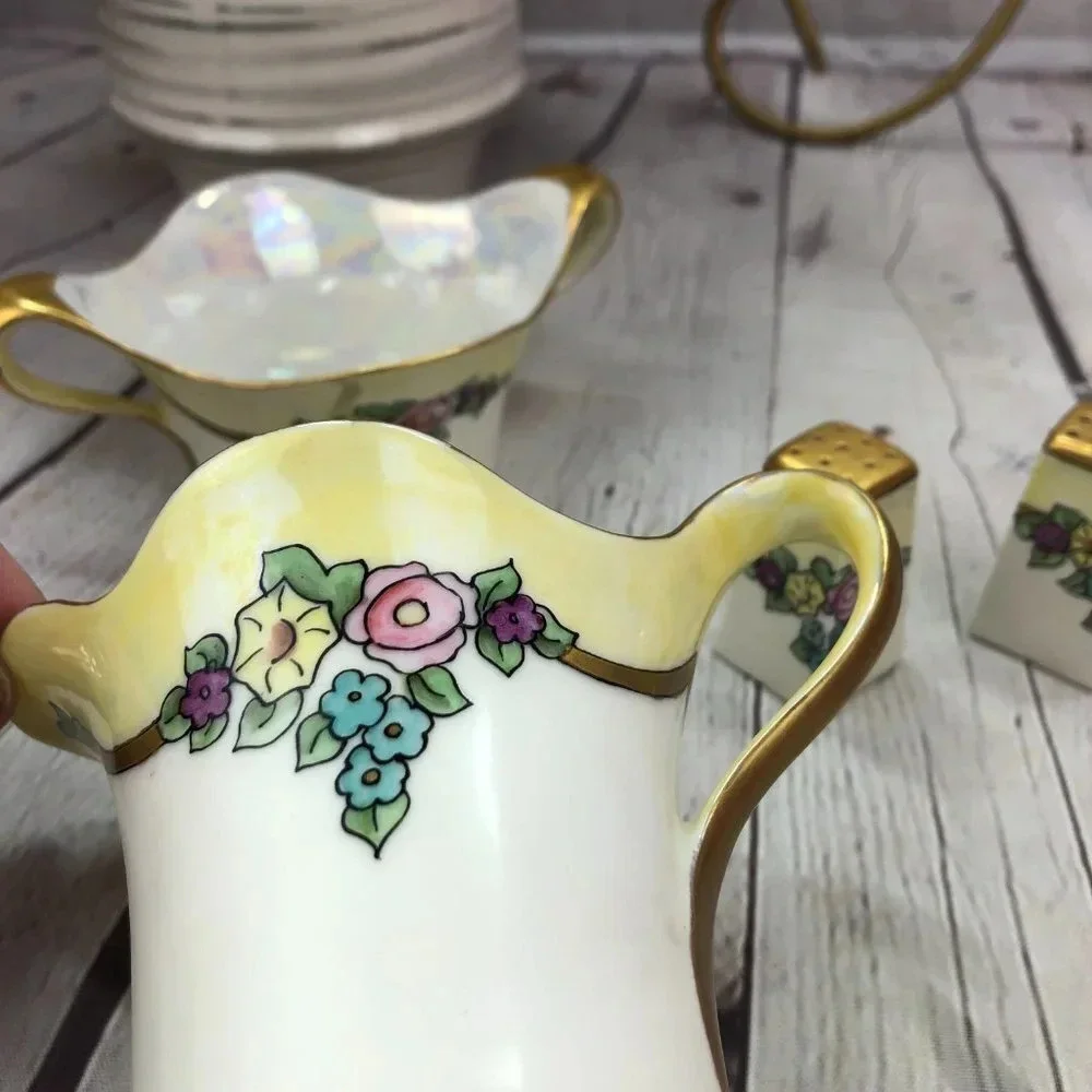 Vintage R S Germany silesia china sugar creamer salt and pepper set
